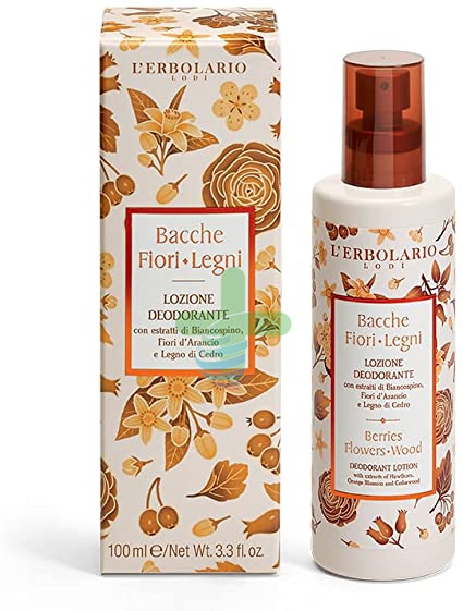 L'erbolario Bacche Fiori Legni Lozione Deodorante 100 Ml