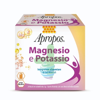 Apropos Magnesio e Potassio Integratore di Sali Minerali 24 Bustine
