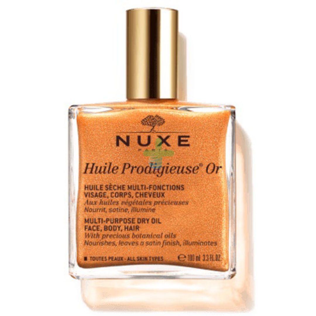 Nuxe Linea Huile Prodigieuse OR Olio Secco Illuminante Viso Corpo Capelli 100 ml