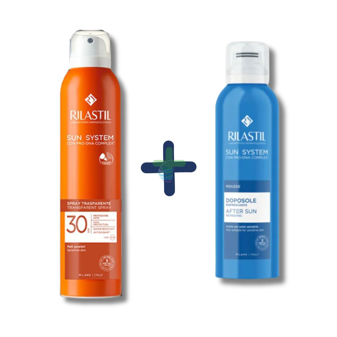 Rilastil Sun System Spray Transparent Spf30   Mousse Doposole in Omaggio