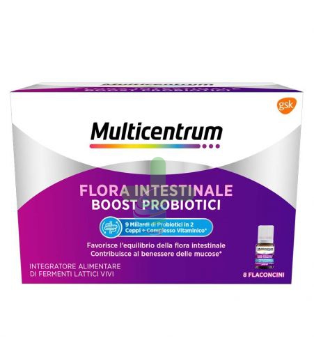 Multicentrum Flora Intestinale Boost Probiotici 8 flaconcini