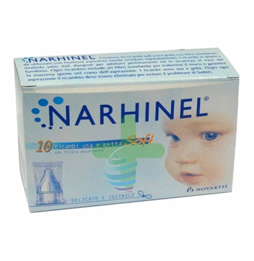 Narhinel Linea Pulizia Salute del Naso 10 Ricambi Soft per Aspiratore Nasale