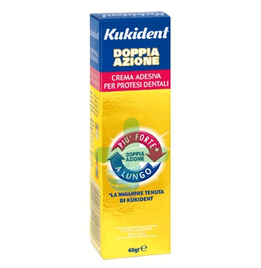 Kukident Linea Protesi Dentali Doppia Azione Crema Adesiva Protettiva 40 g