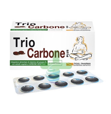 PoolPharma Linea Intestino Sano Triocarbone Plus Integratore 40 Compresse