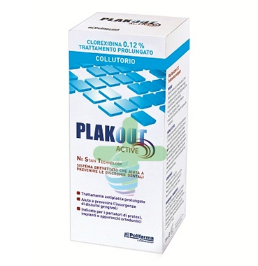 Polifarma Linea Igiene Dentale Quotidiana Plakout Active 0,12 Coll DENTIFRICIO O