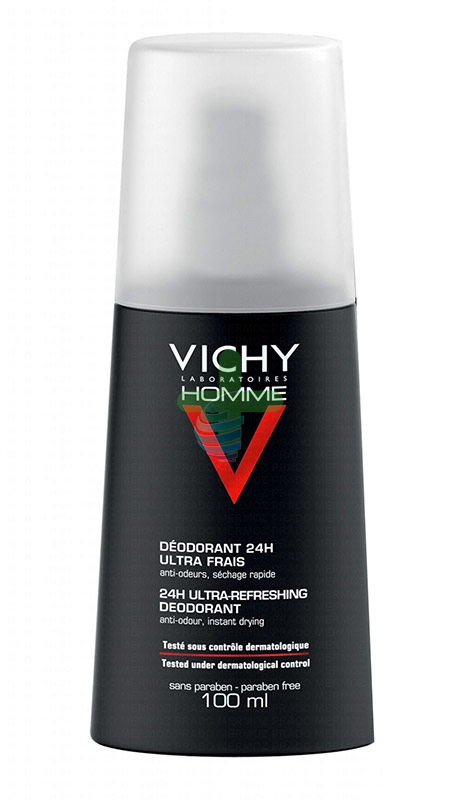 Vichy Linea Homme Deo Deodorante Uomo Vapo Ultra Fresco Anti-Cattivi Odori 100ml