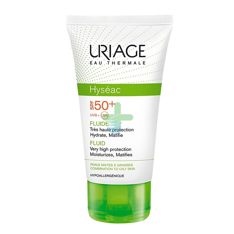 Uriage Linea Pelle Grassa Hyseac SPF50+ Fluido Solare Opacizzante Viso 50 ml