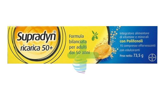 Supradyn Linea Vitamine e Minerali Ricarica 50+ Over 50 Integratore 15 Compresse