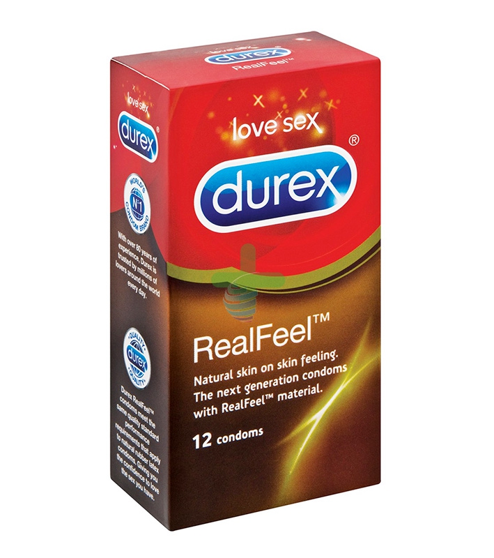 Durex Linea Dispositivi Medici Contatto RealFeel Confezione con 12 Profilattici