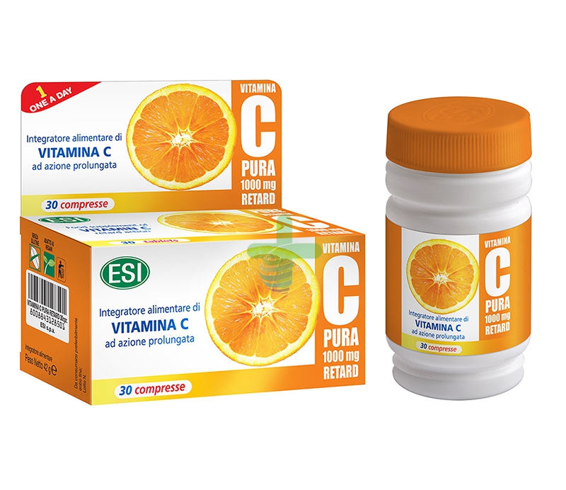 Esi Linea Vitamine e Minerali Vitamina C Pura Retard Integratore 30 Compresse