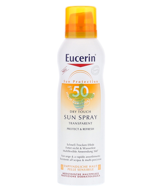 Eucerin Linea Sun SPF50 Spray Corpo Effetto Asciutto Pelle Sensibile 200 ml