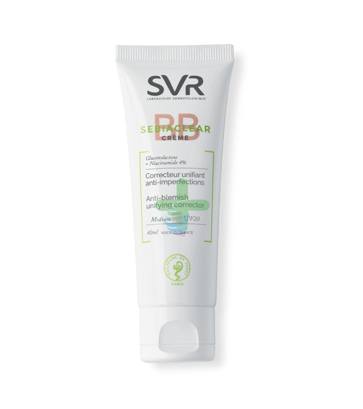 SVR Linea Sebiaclear BB Cream Correttore Uniformante Anti- Acne 40 ml Chiaro