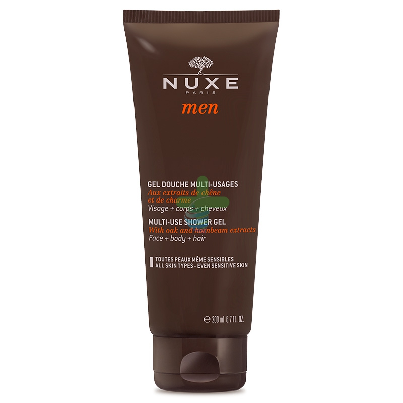Nuxe Linea Men Gel Douche Gel Detergente Idratante Uomo Viso Corpo Capelli 200ml