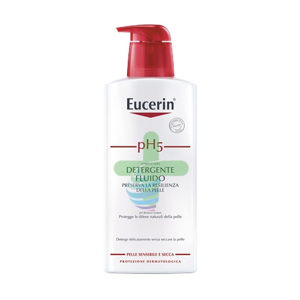 Eucerin Linea pH5 Detergente Fluido Delicato senza Sapone Pelle Sensibile 200 ml