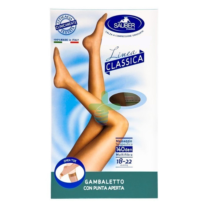 Sauber Disp Med Classic Open Toe Gambaletto