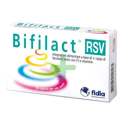 Fidia Linea Intestino Sano Bifilact RSV Integratore Fermenti Vitamina 30 Capsule