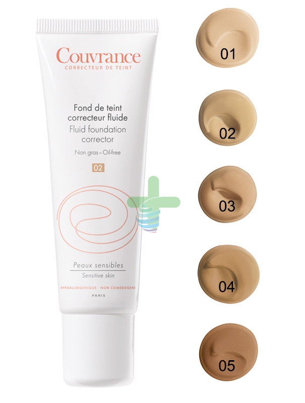 Avene Linea Couvrance Coprente Fondotinta Correttore Fluido Colore 01 Porcellana