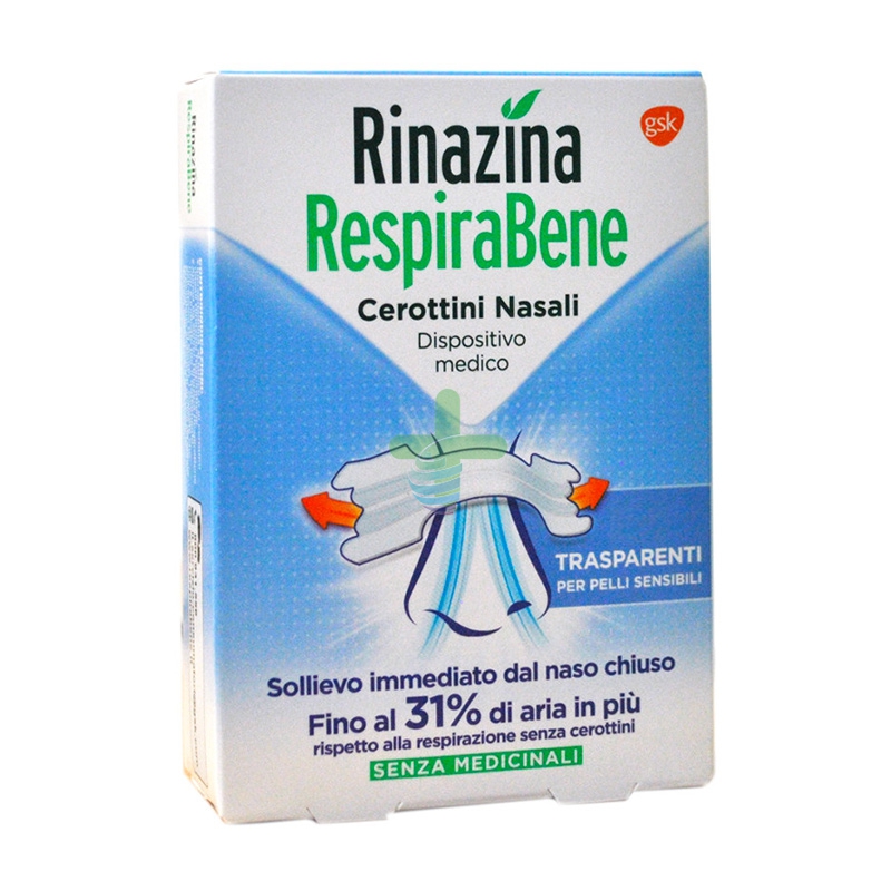 Gsk Linea Dispositivi Medici Rinazina Respirabene 10 Cerotti Nasali Trasparenti