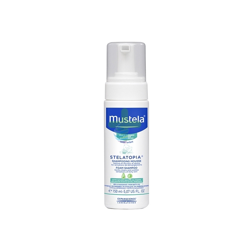 Mustela Linea Stelatopia Atopia Shampoo Mousse Delicato per Capelli Fini 150 ml