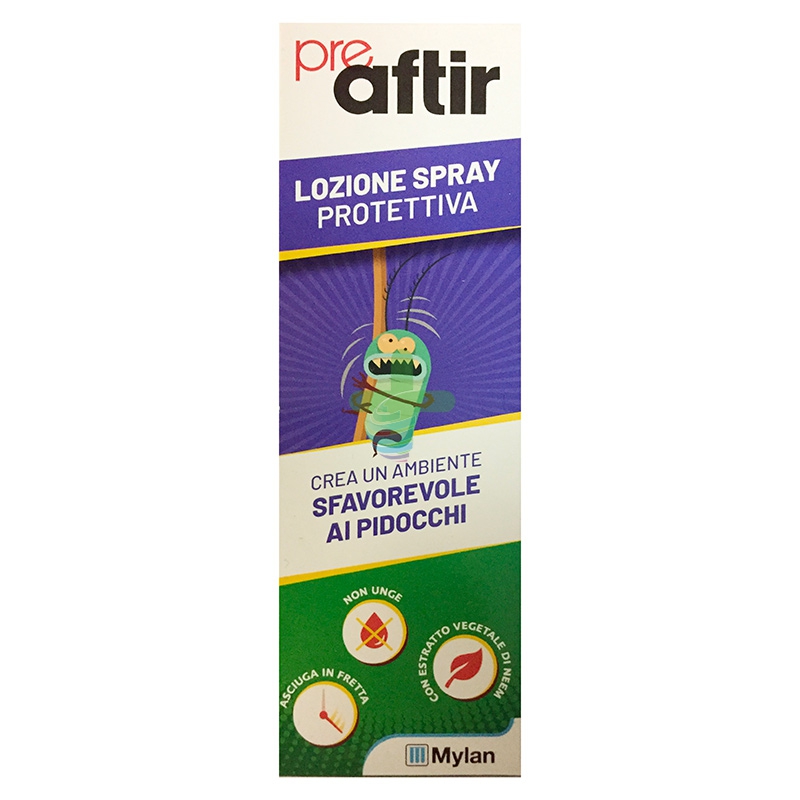 Aftir Linea Anti-Pediculosi Pre Aftir Spray Preventivo Protettivo Delicato 100ml
