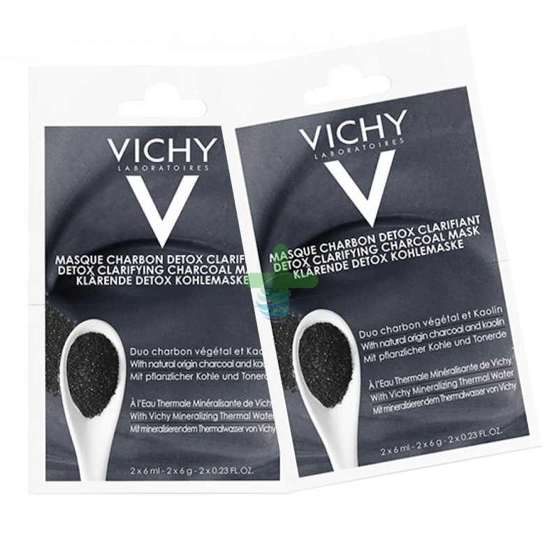 Vichy Linea Mineral Mask Maschera con Carbone Vegetale Purificante 2x6 ml