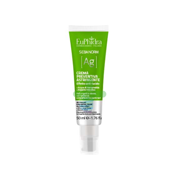 EuPhidra Linea Sebanorm AG Crema Preventiva Astringente Effetto AntiLucido 50 ml