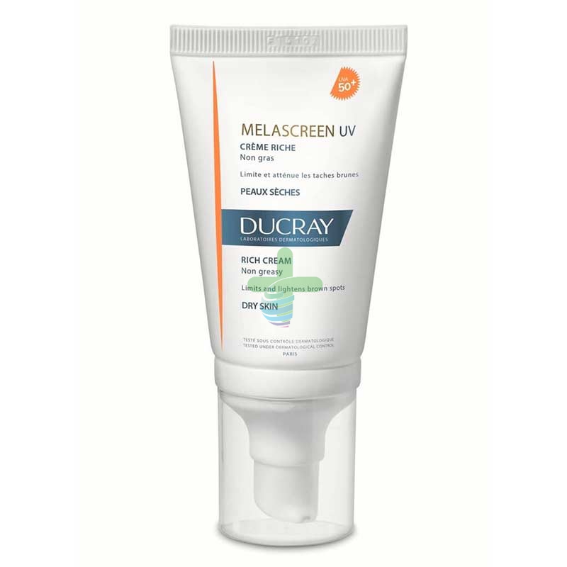 Ducray Linea Macchie Brune Melascreen UV SPF50+ Crema Ricca Pelli Secche 40 ml