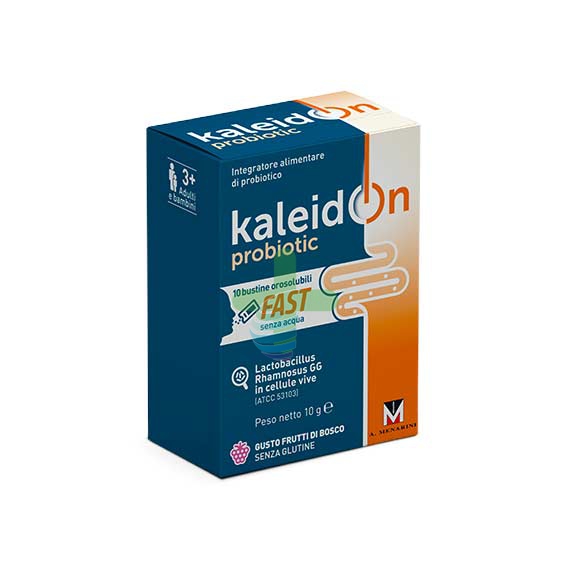 Menarini Linea Intestino Kaleidon Probiotic Fast Integratore 10 Buste Oro Frutti