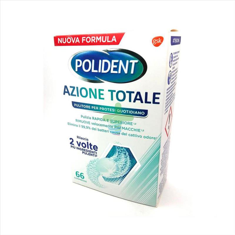 Polident Linea Protesi Dentali Azione Totale 66 Compresse Effervescenti