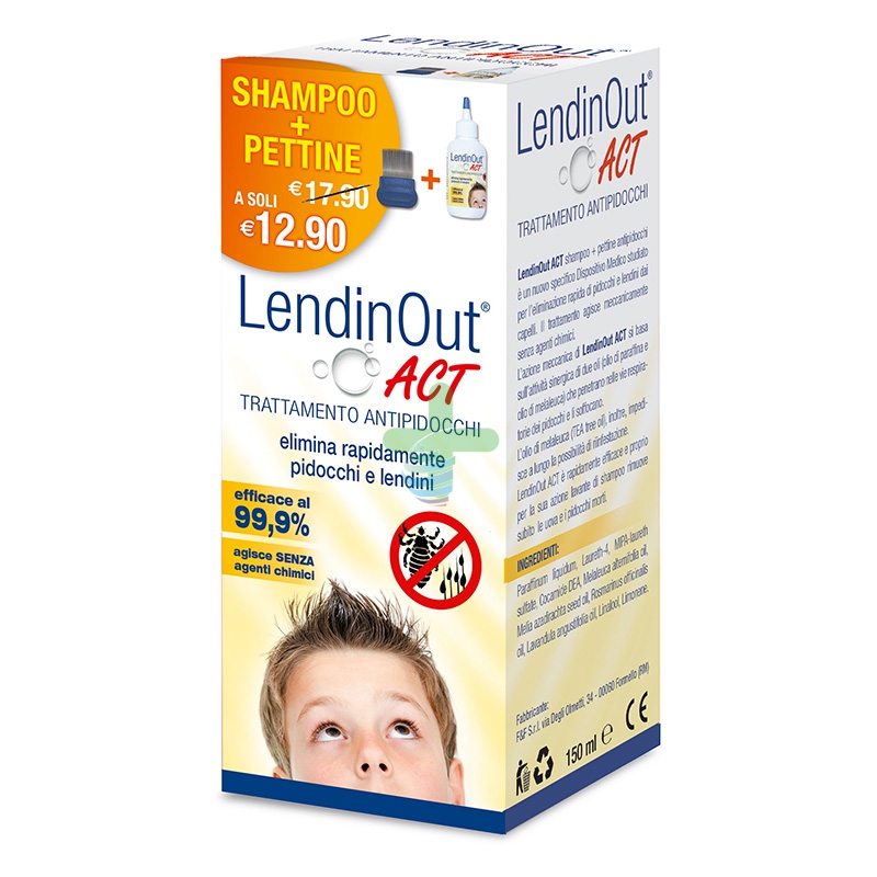 Linea Act Linea Anti-infestanti LendinOut Act Trattamento Anti-Pidocchi 150 ml