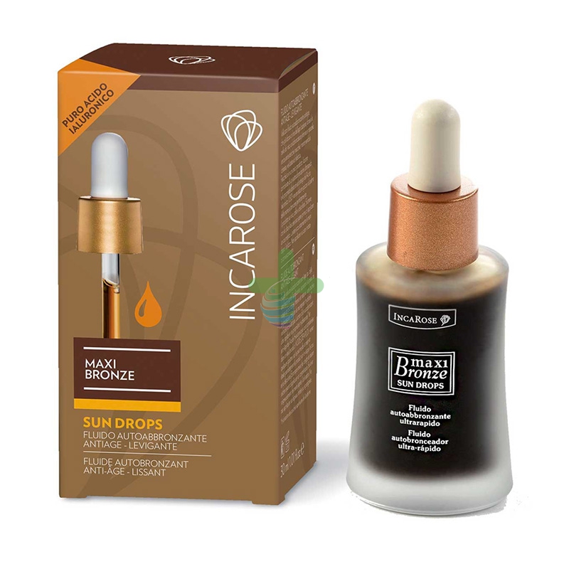 Incarose Linea Autoabbronzante Maxi Bronze Autoabbronzante Viso Sun Drops 30 ml
