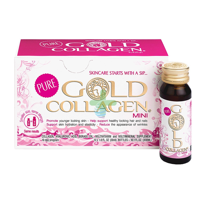 Minerva Labs Linea Pelle Giovane Gold Collagen� Pure Integratore 10 Flaconcini