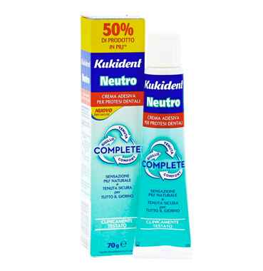 Kukident Linea Protesi Dentali Neutro Complete Crema Adesiva Protettiva 70 g