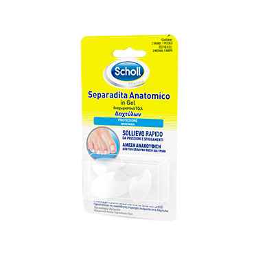 Scholl Linea Calli e Durezze Trattamento Dolore 2 Separadita Anatomici in Gel