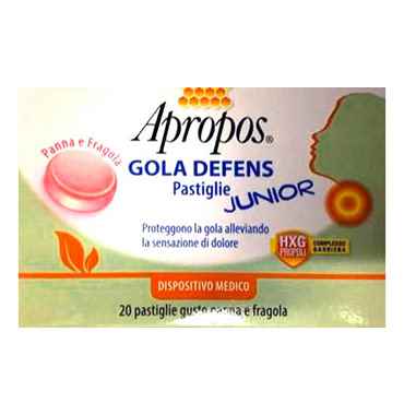 Apropos Linea Dispositivi Medici Defens Gola Junior 20 Pastiglie Panna Fragola