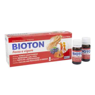 Sella Linea Benessere Energia Bioton Forza e Vigore Integratore 10 Flaconcini